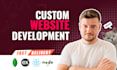 do website development as full stack web developer, front end, backend developer