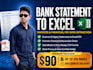 convert bank statement and invoices to clean excel or csv