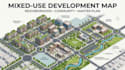 create mixed use development map, neighborhood map, community layout, masterplan