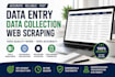 collect, research and organize data from the web