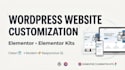 customize wordpress website with elementor