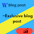 create exclusive blog post