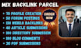 generate 520 mixed SEO backlinks service