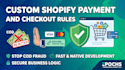 build custom shopify payment rules and checkout functions