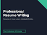 write a professional resume and cover letter