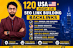 manually create 120 USA high da link building SEO backlinks