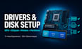 install drivers and set up disk partitions on windows