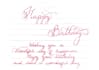 handwrite invitation cards, birthday wishes, beautiful cursive or calligraphy