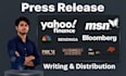 write and submit press release for pr distribution