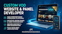 build modern vod website panel and app with custom cms