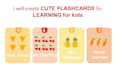 create cute flashcards for learning for kids