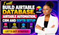 build airtable database, airtable automation, crm and softr setup