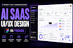 design a modern saas dashboard UI UX in figma