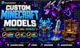 create custom minecraft 3d models and blockbench animations