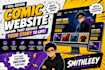 design a comic website to integrate for shopify
