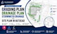design grading plan, drainage plan, stormwater drainage and site plan in autocad