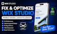 fix wix studio mobile issues, layouts, bugs, and optimize wix website responsive