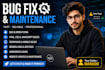bug fix  and  web maintenance