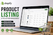 do shopify products listing and collection management