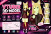 deliver custom vtuber model commission, vroid vseeface character, vtuber model