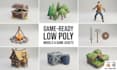 create retro ps1 style low poly 3d models environments game props characters