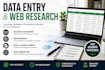 data entry, web research, data management and virtual assistant tasks
