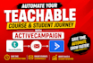 setup teachable online course automation, activecampaign automation integration