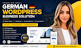 build a german wordpress business website in deutsch