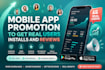do mobile app promotion, ios app promotion, android app installs, game prom0tion
