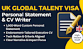draft a winning personal statement and CV for UK global talent visa