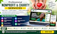 create a nonprofit website, charity website and help with 501c3 setup