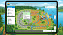 interactive rv park map illustration or clickable campground vector svg map