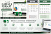 clean up and format your excel or google sheets spreadsheet