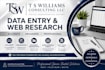 do accurate data entry, internet research and document organization