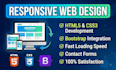 do responsive website design using html css and bootstrap