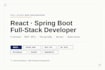 develop a full stack web application with spring boot and react