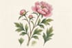 draw fineline botanical delicate flowers
