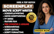 do movie script writing film script screenwriting screenplay novel adaptation