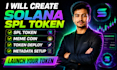 create and deploy solana spl token or meme coin