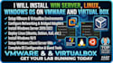 install any windows,linux os in virtual box and vmware