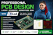 erstelle ein sauberes, optimiertes pcb layout mit professionellem routing