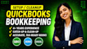 do USA and UK based quickbooks online setup, cleanup, excel bookkeeping