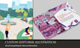 create professional editorial illustrations