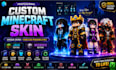 create a unique custom minecraft skin and character design