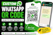create a custom whatsapp qr code with your logo in 24hrs