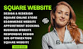 design square online store build square seo website squarespace business website