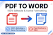 convert PDF to word and pdf to word document
