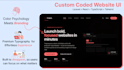 develop modern custom coded website UI with react and tailwind