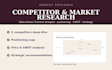 create a competitor and market research analysis for your brand