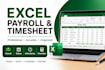 create accurate excel payroll, timesheet and salary sheets